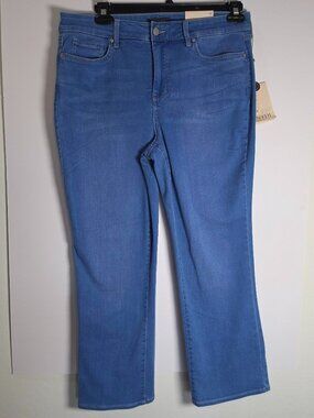 NYDJ Marilyn Ankle Straight Leg Edgewater Jeans NWT, SZ 14, Midrise Lift Tuck